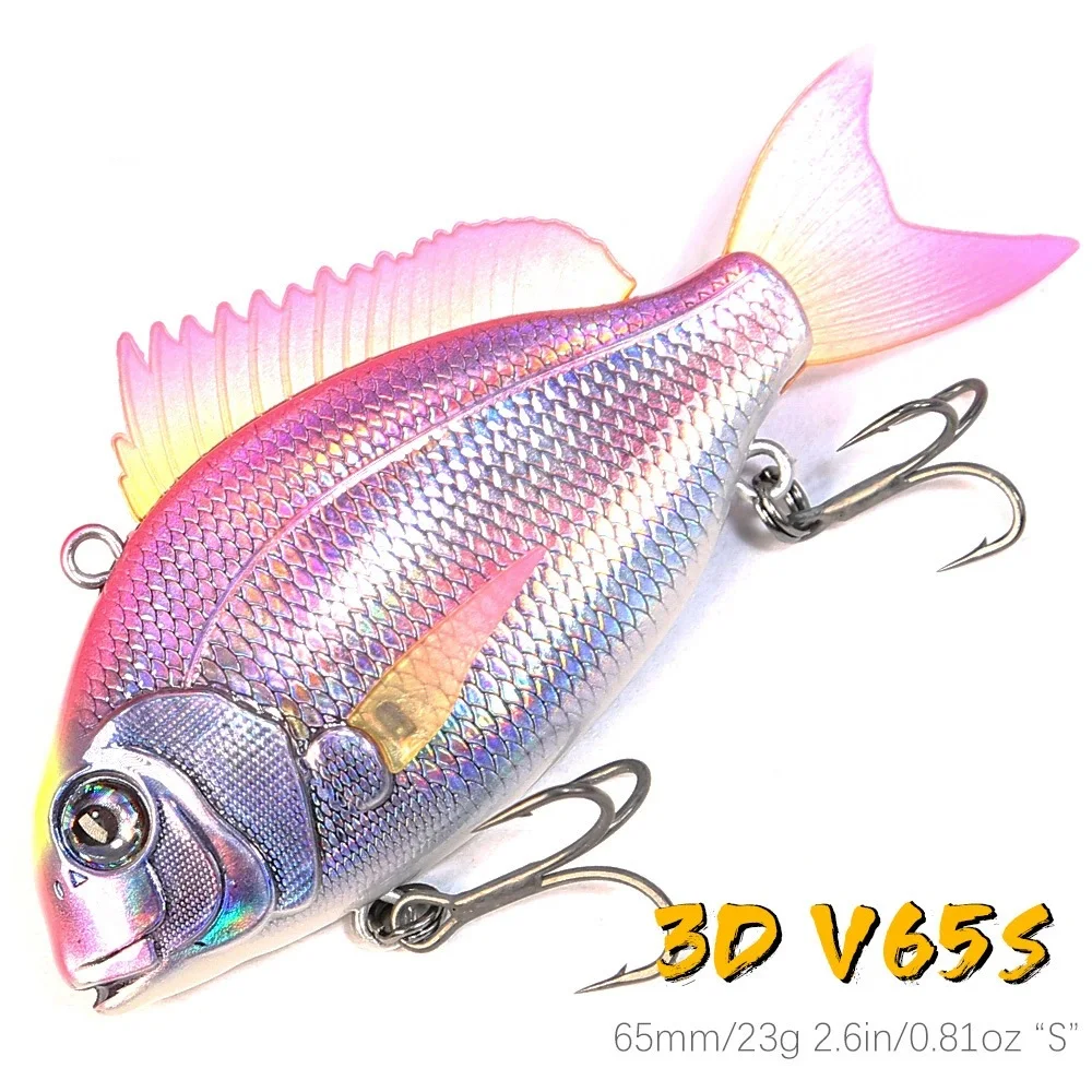 VIB Simulant Luya Bait 65mm 24g Luya Fishing Lure Snapper  Long Cast Submerged Bait Minnow Hard Bait Boinc 3D Fish Tackle Gears