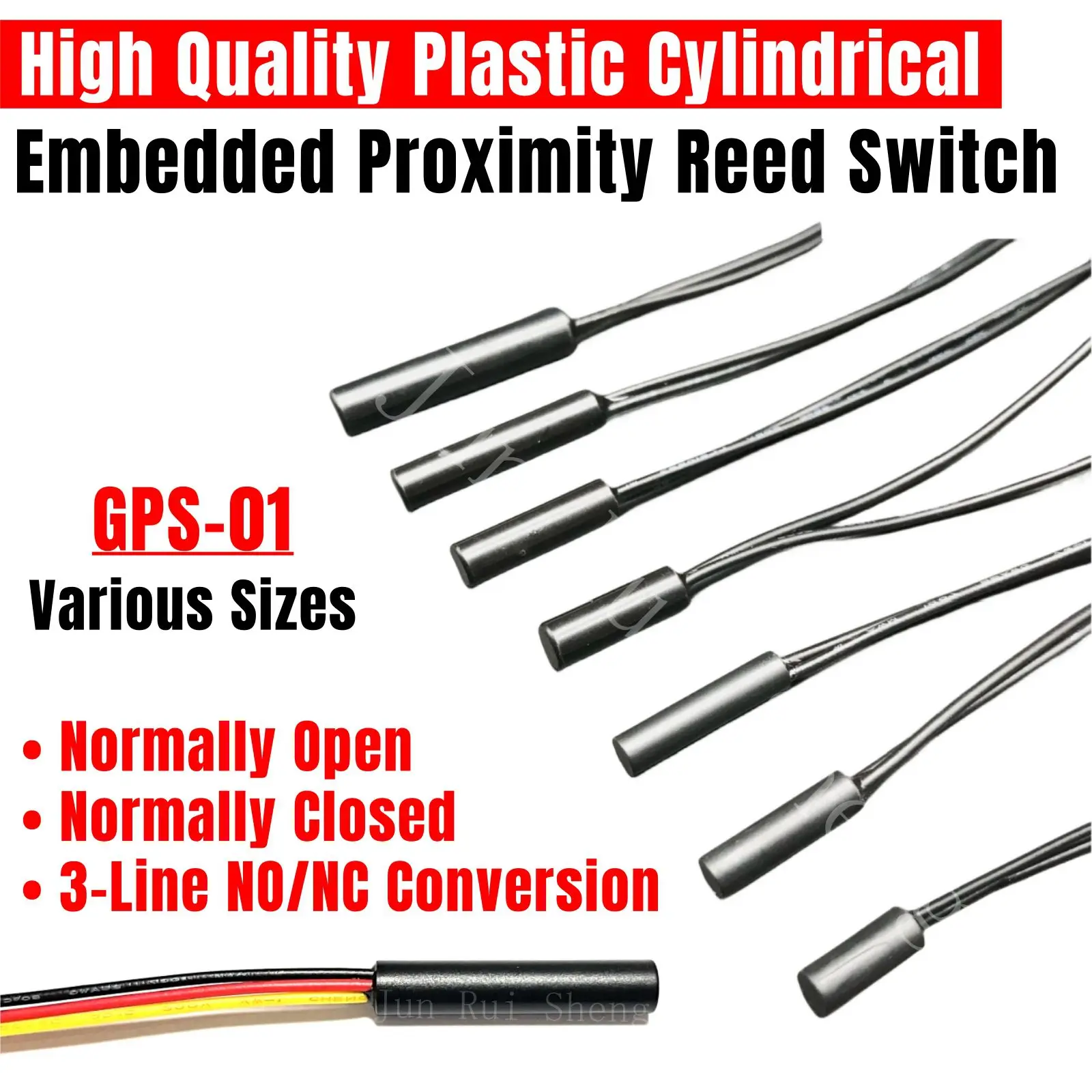 

5PCS GPS-01 Reed Switch 4*18MM 5*15MM 20MM 25MM 6*30MM NO/NC 38MM Normally Open/Closed Magnetic Control Proximity sensor GPS-01B