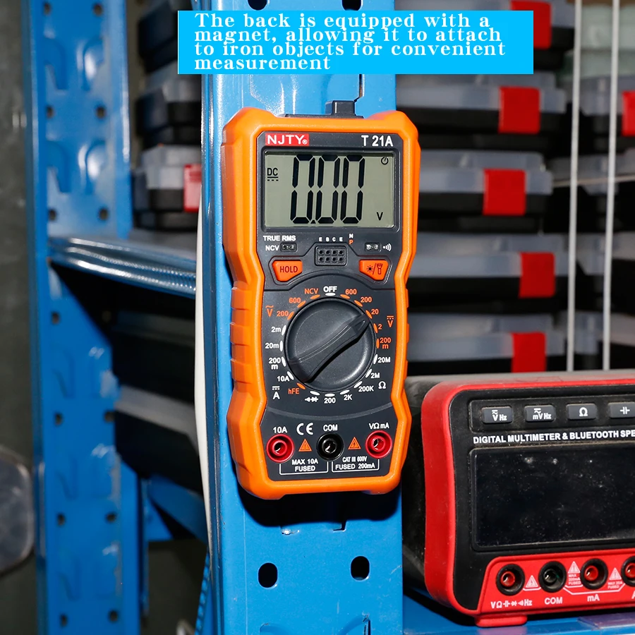 NJTY T21A Household Digital Multimeter Portable Small Digital Display Universal Meter 2000 Counts AC/DC Voltage 600V DC Current