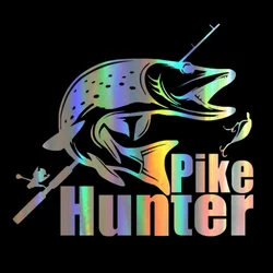 Fashion Hunter Pike Fishing Fish Styling Bite Car Sticker Automobiles Motorcycles Exterior Accessories Vinyl Decals,20cm*17.7cm