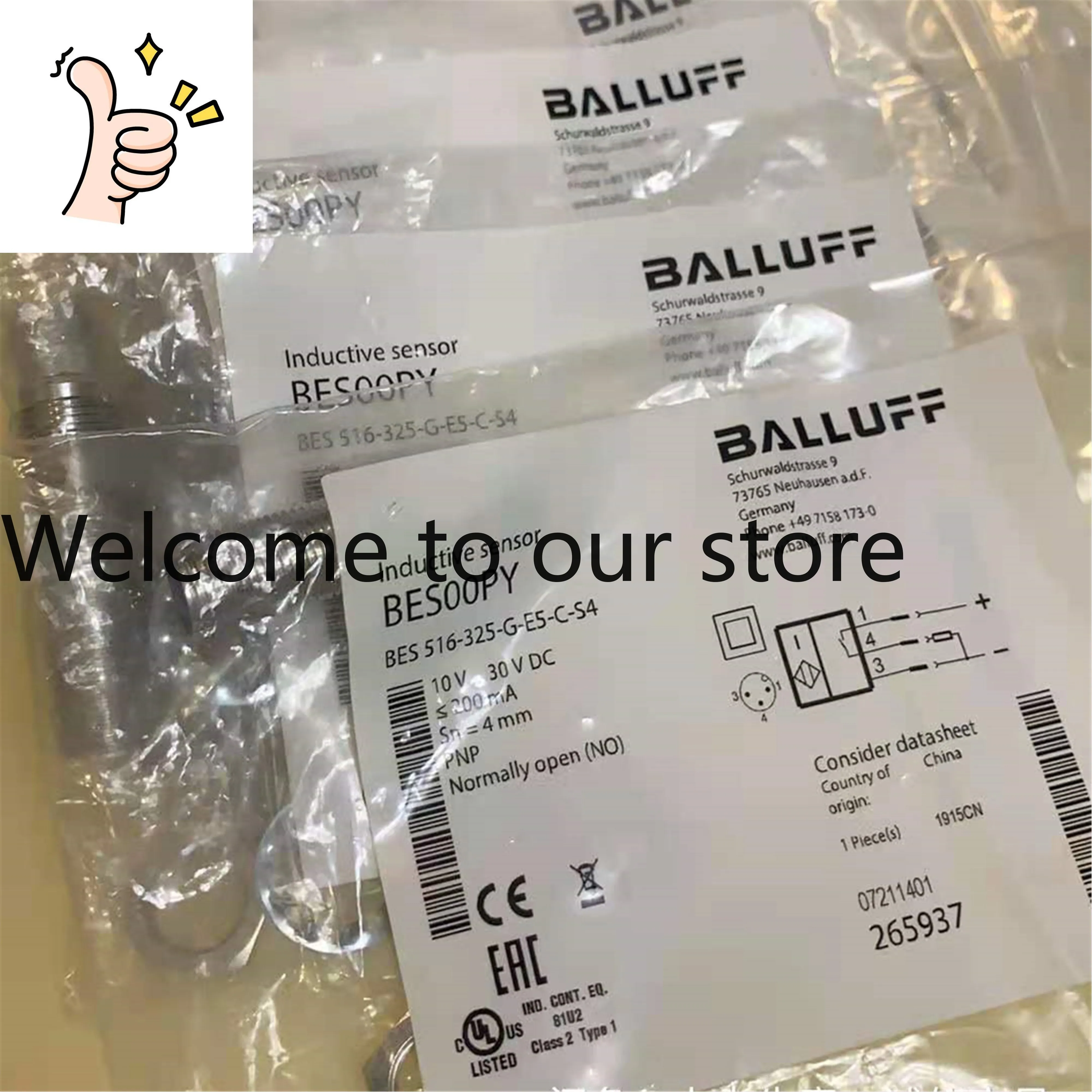 2025 Spot Balluff BES 516-325-G-E5-C-S4 BES00PY Proximity Switch Sensor