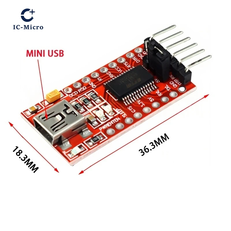 1-10 قطعة FT232RL FT232 FTDI USB 3.3 فولت 5.5 فولت إلى TTL وحدة مهايئ مسلسل لاردوينو FT232 برو منفذ صغير USB إلى TTL 232 Type-C USB