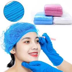 20/100Pcs Eyelash Extension Disposable Non-Woven Fabric Hat Lash Tools Makeup Hair Net Caps SPA Hair Salon Sterile Hats Supplies