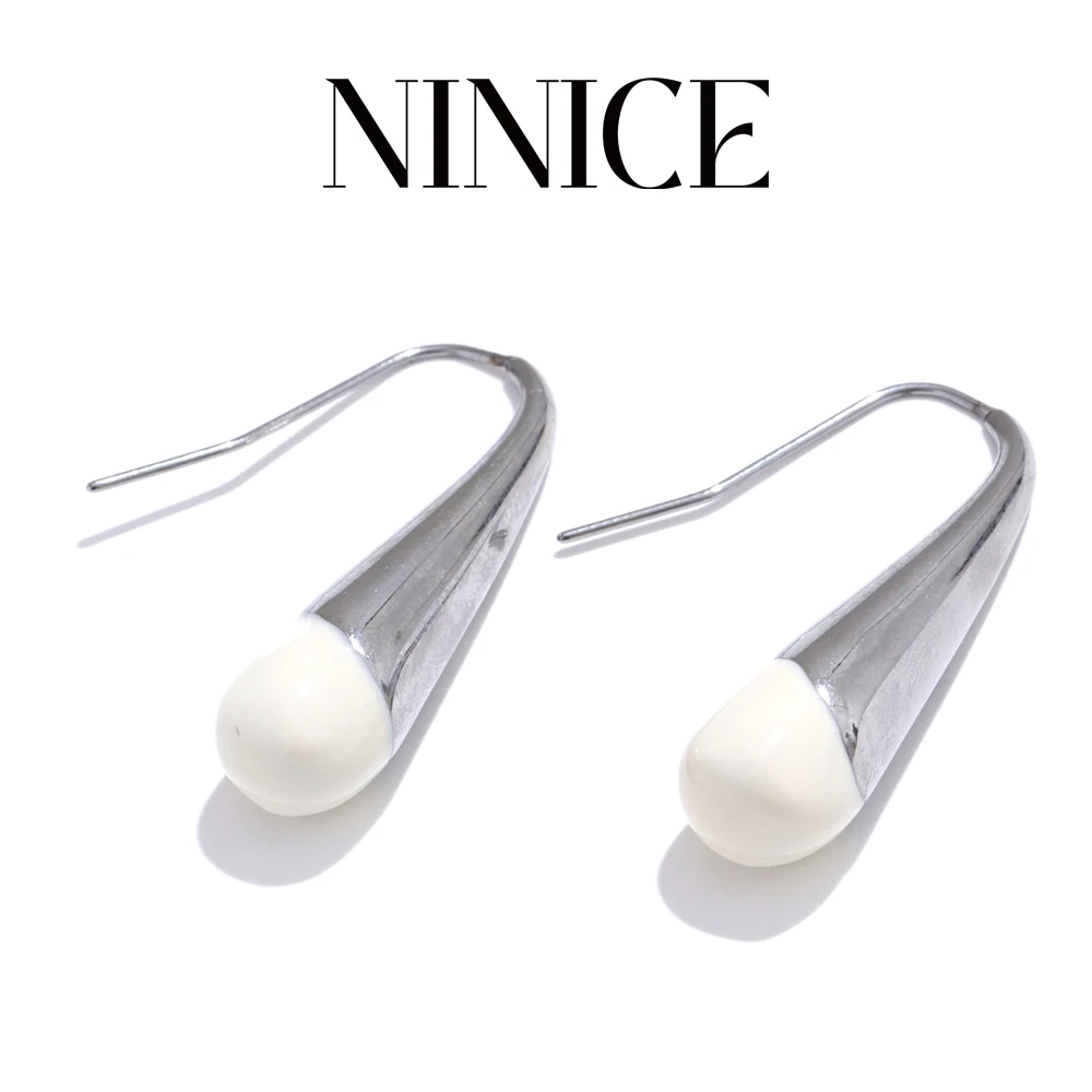 NiNice Stainless Steel Earrings Arrings for Women Choice Jewelry Waterdrop Geometric Fashion French Gift New