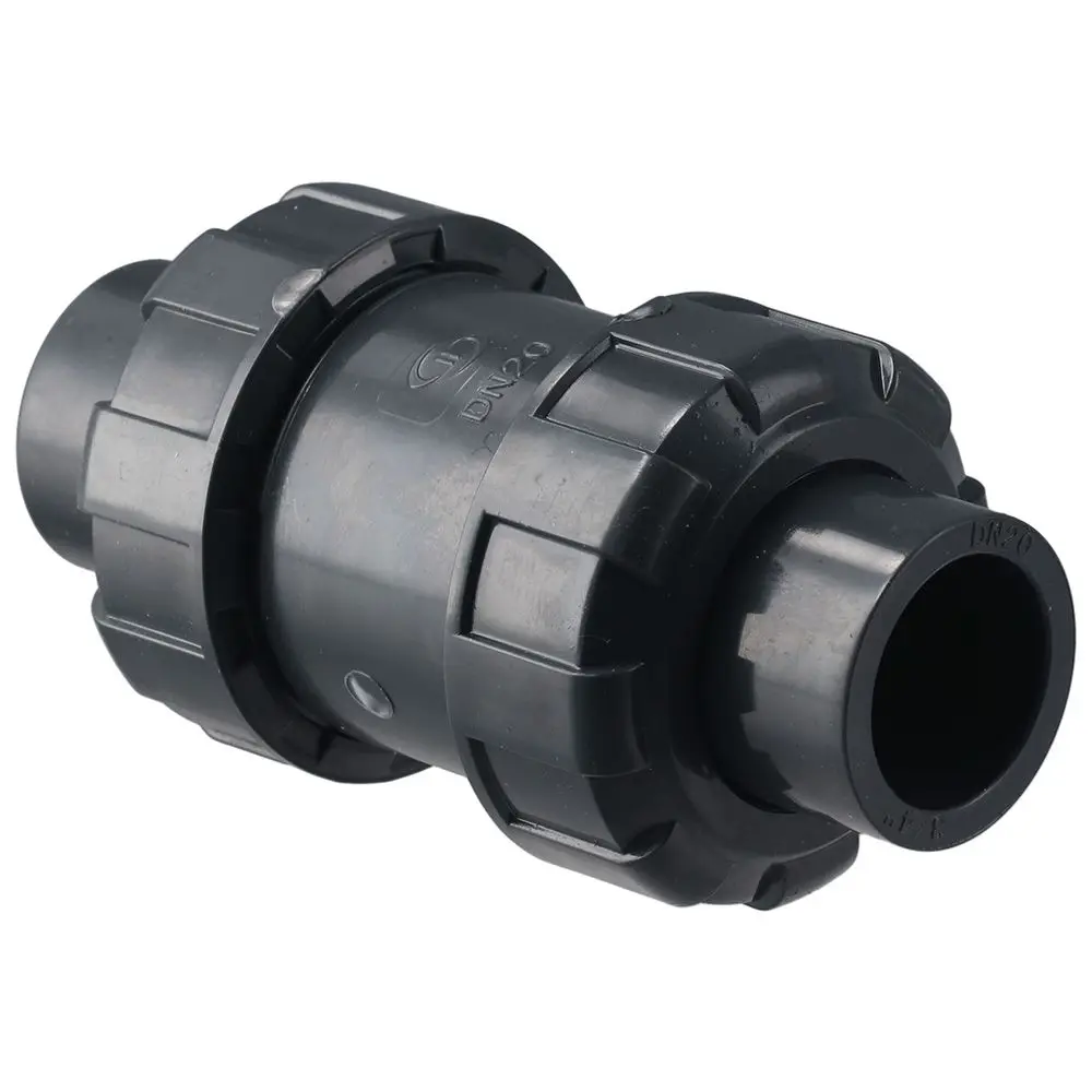 UPVC True Union Haredule 80 Ball Check Valve z pełnym portem, plastikowe zawory zwrotne z podwójnym złączem UPVC, 1-calowe gniazdo X