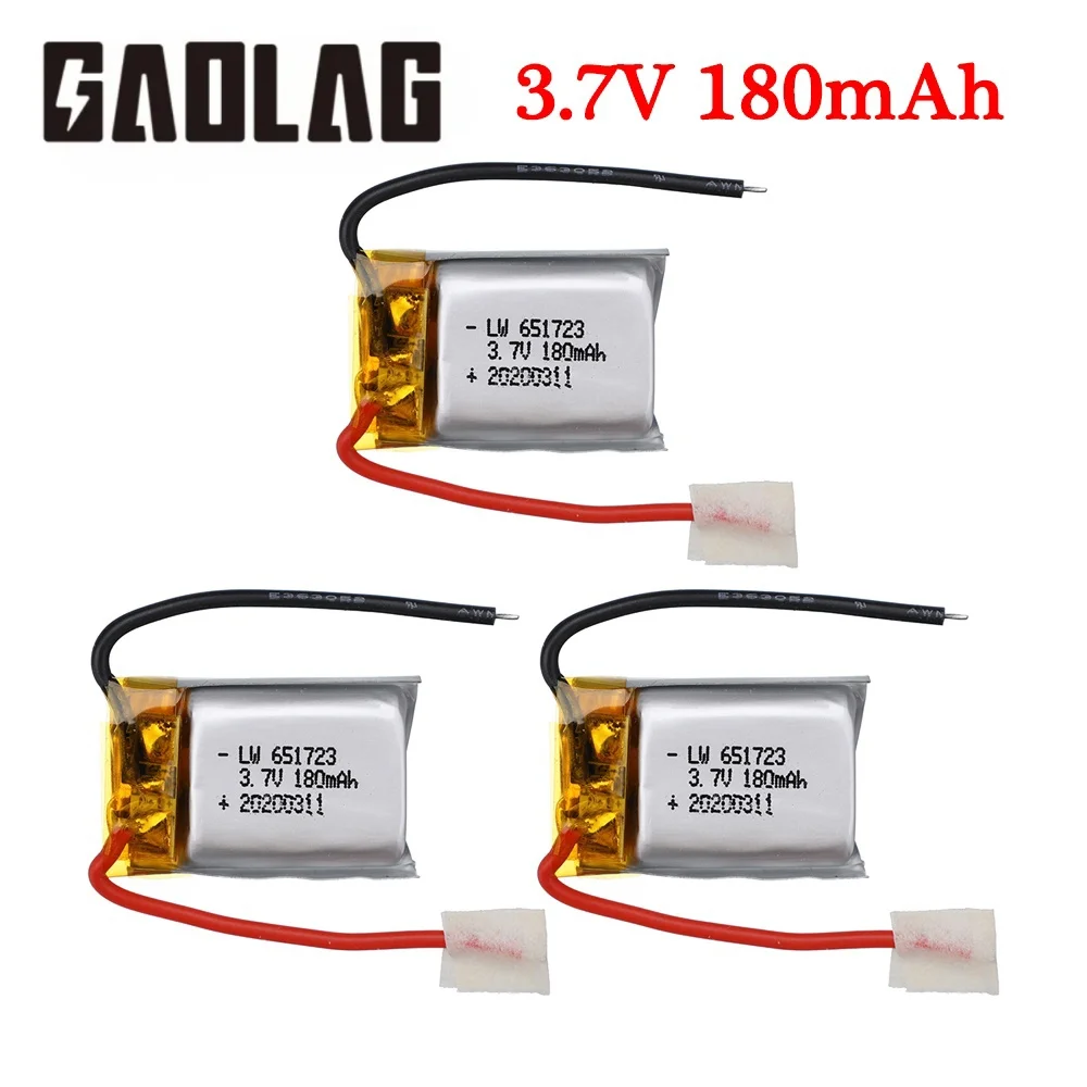 3.7V 180mAh Lipo battery for Syma S111G S105 S107 S107G S109 S107 M3 RC Quadcopter Spare Parts 3.7V Rechargeable Battery 701723