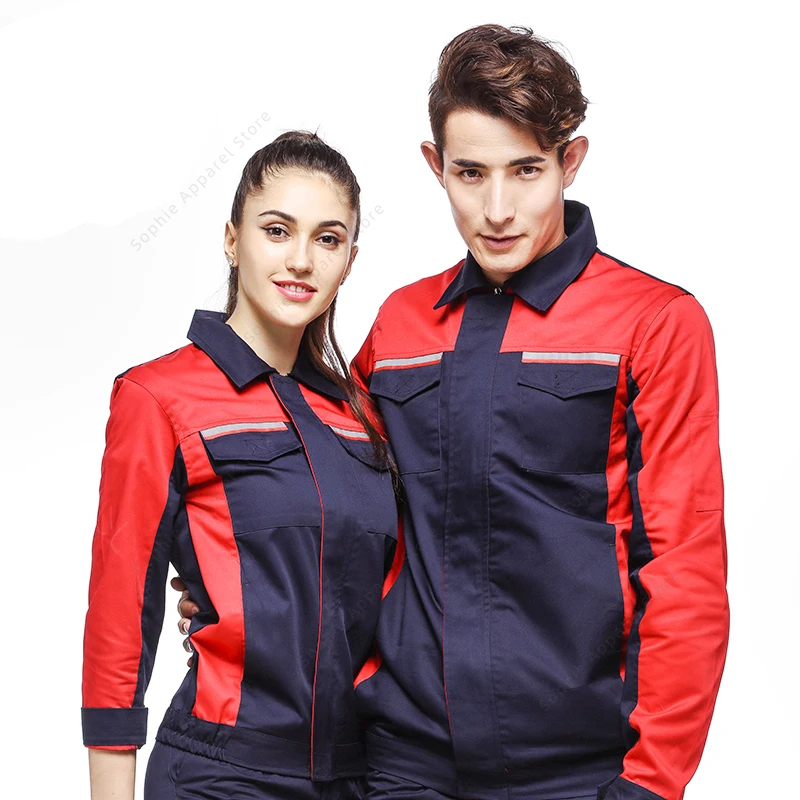 Mechanic Uniform Auto Beauty Repair Shop Car Repair Work Clothes Set Women Ropa De Trabajo Man Working Maintenance Clothes