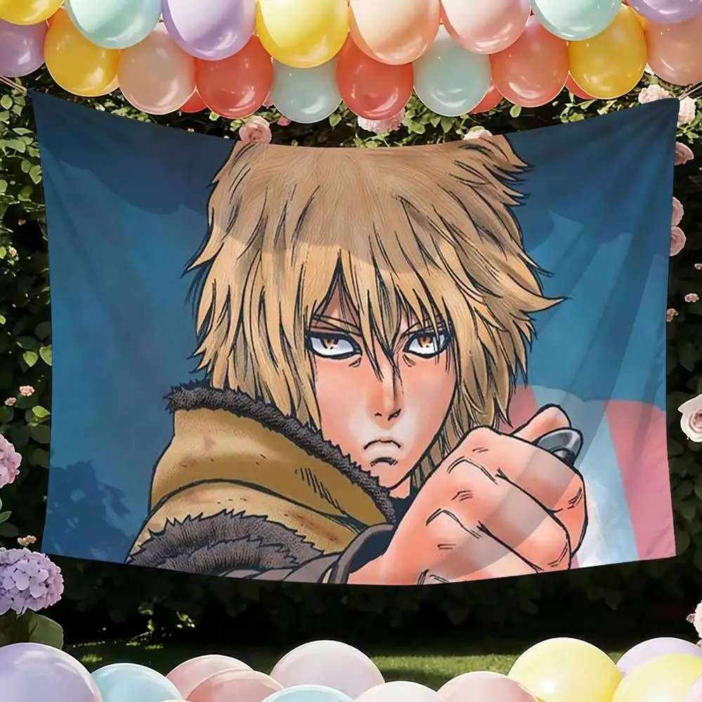 Anime V-Vinland S-Saga Flags Wall Hanging Tapestry Outdoor Garage Room Decorative flag Background Blanket