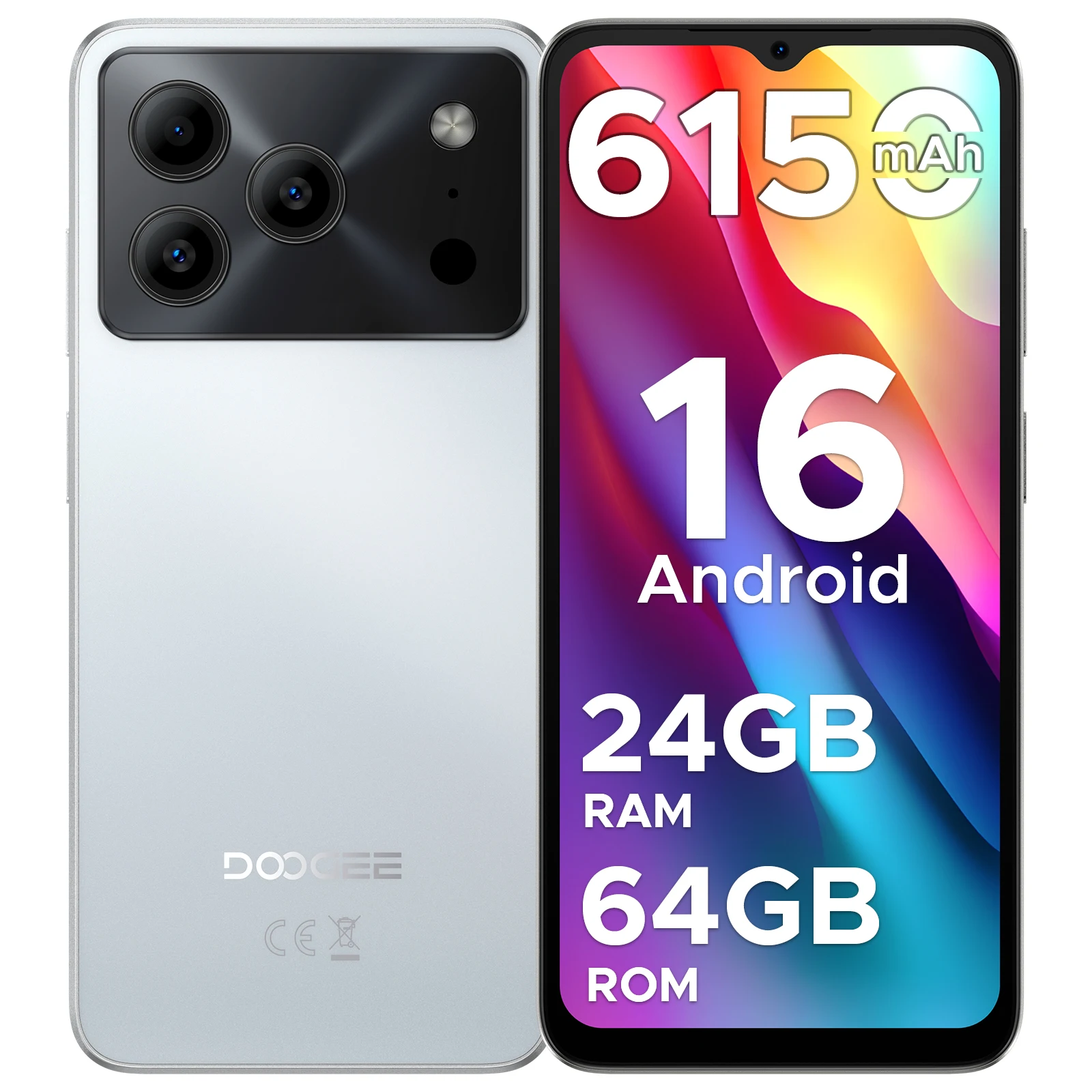 DOOGEE Note 56 Smartphone Android 16 6.56'' HD+ Screen 6150mAh