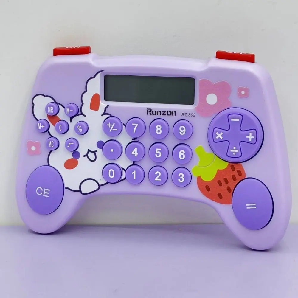 Game Console Shape Desktop Calculator Large LCD Display Portable Cartoon Calculator Battery Operated Useful Student Calculator