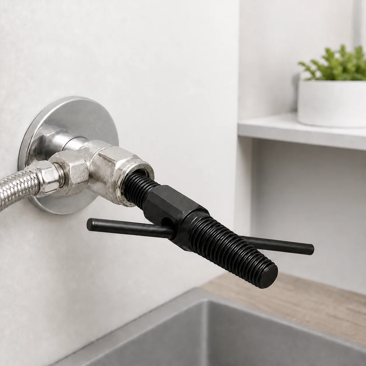 1/2 & 3/4 Inch Double End Pipe Nipple Extractor, Carbon Steel Broken Thread Remover for Water Pipe, Valve and Plumbing Repair