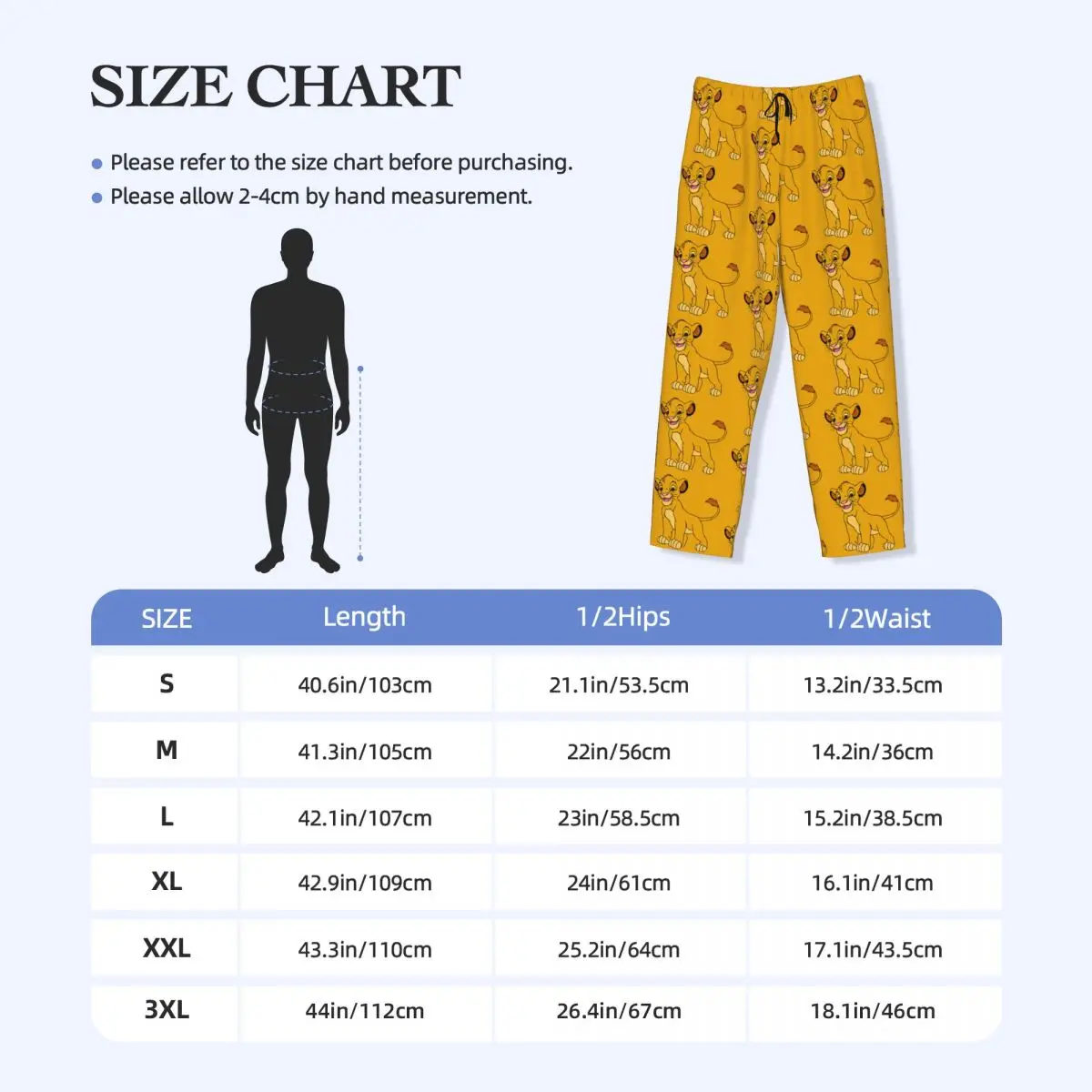 Pantalones de pijama personalizados Simba Nala The Lion King, ropa de dormir Pumba para hombre, pantalones para dormir elásticos con bolsillos