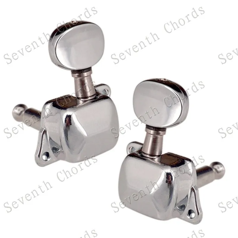 A Set of  Chrome Semiclosed Guitar Tuning Pegs Keys Tuners Machine Heads for Acoustic Electric Guitar Accessories Parts