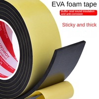 Black Rubber Sponge Door Window Seal Strip Waterproof Soundproof Self Adhesive Anti-collision Pad EVA Foam Single Sided Tape