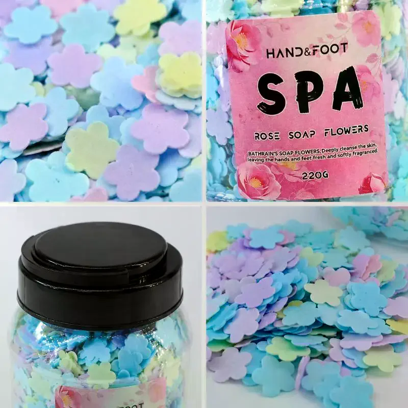 220G Disposable Travel Soap Leaves, Petal-Shaped 0.61in, Lathers Instantly, Fragrance Options, For Hotel, Camping, Office Fresh