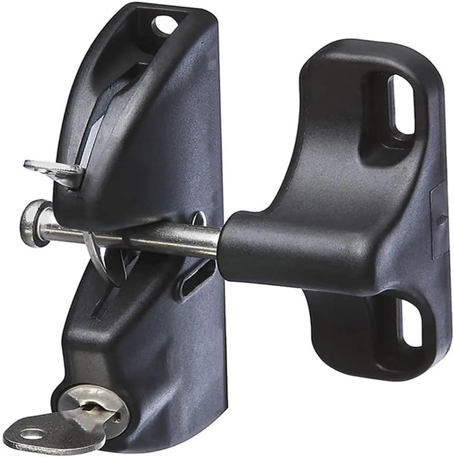 Automatic Locking Automatic Locking Gate Lock with  2 Keys Lockable Lockable Gate Lock Metal Wood-Plastic Fence Latch