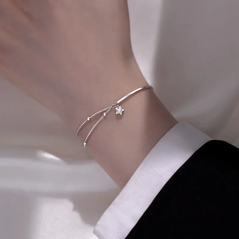 2024 New 925 sterling silver Beautiful stars Bracelets for women korean fashion designer party Wedding Jewelry Holiday gifts