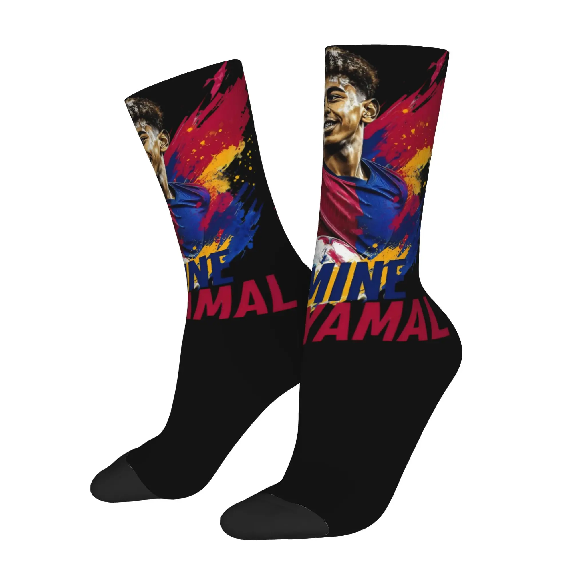 Lamine Y-Yamal Socks Men Women Funny Happy Football Soccer Socks Crazy Spring Summer Autumn Winter Middle Tube Socks Gifts