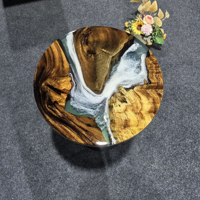 River Table Epoxy Resin Small Round Table Pure Desktop Small Round Table Fir Tree Tumor 870 Round Dining Table