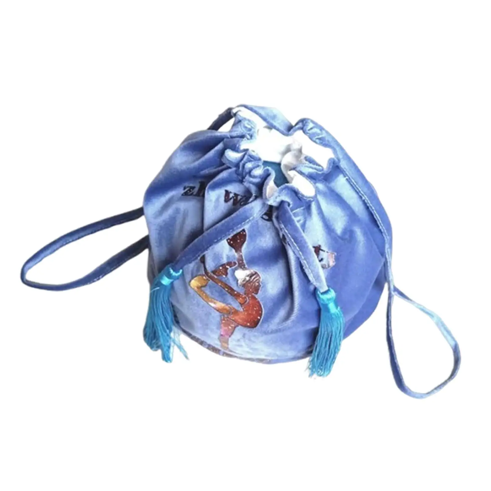 Gymnastics Ball Backpack Elegant Sack Soft Velvet Dance Bag Drawstring Bag Pouch for Beach Sports Swimming School Team Gifts