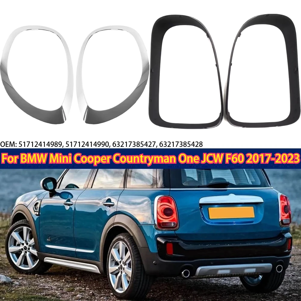 

1 Pair Tail Light Trims Cover Frame for BMW Mini Cooper Countryman One JCW F60 2017-2023