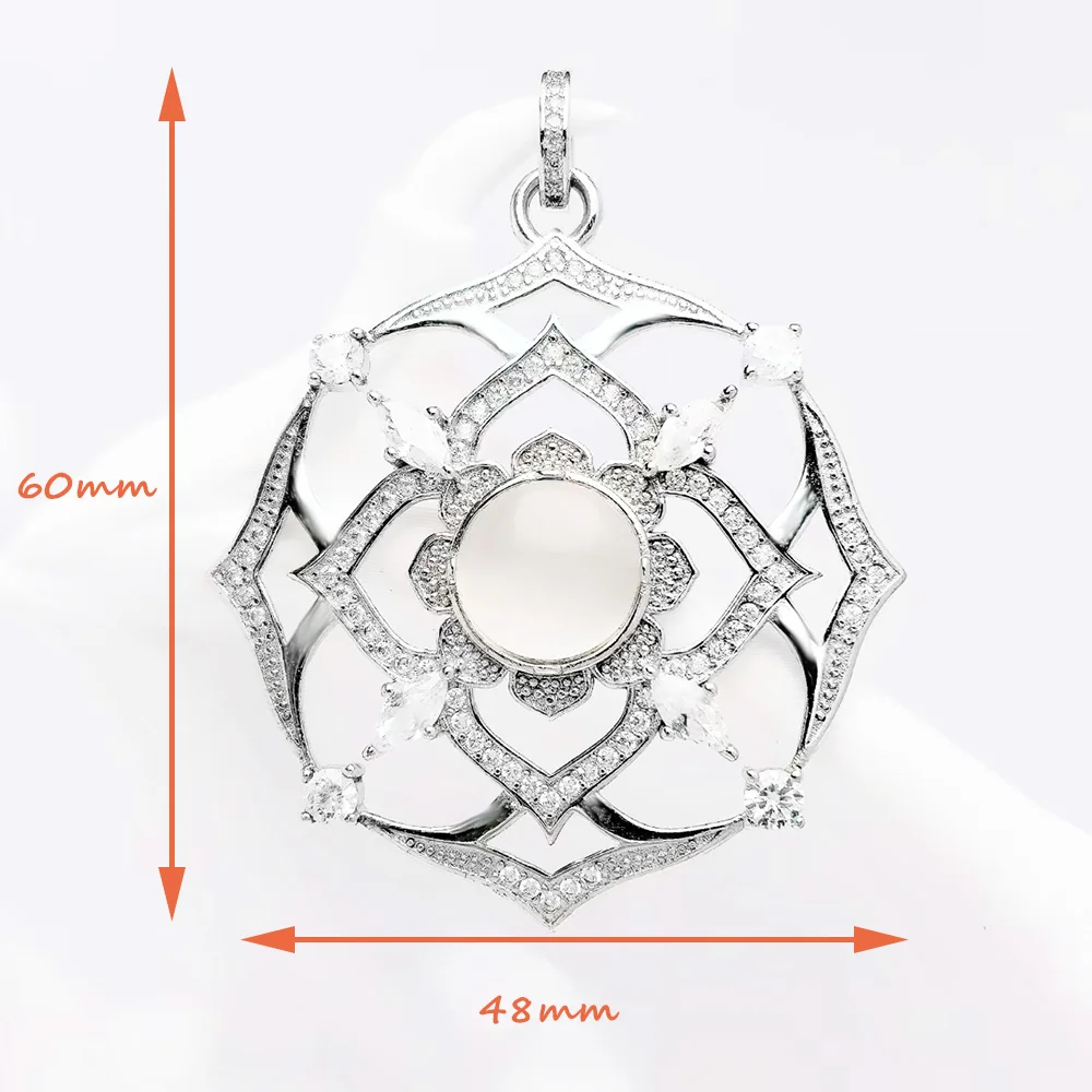 Pendant White Lotus Brand New Fashion Vintage Jewelry Europe Accessories 925 Sterling Silver Soul Gift For Woman