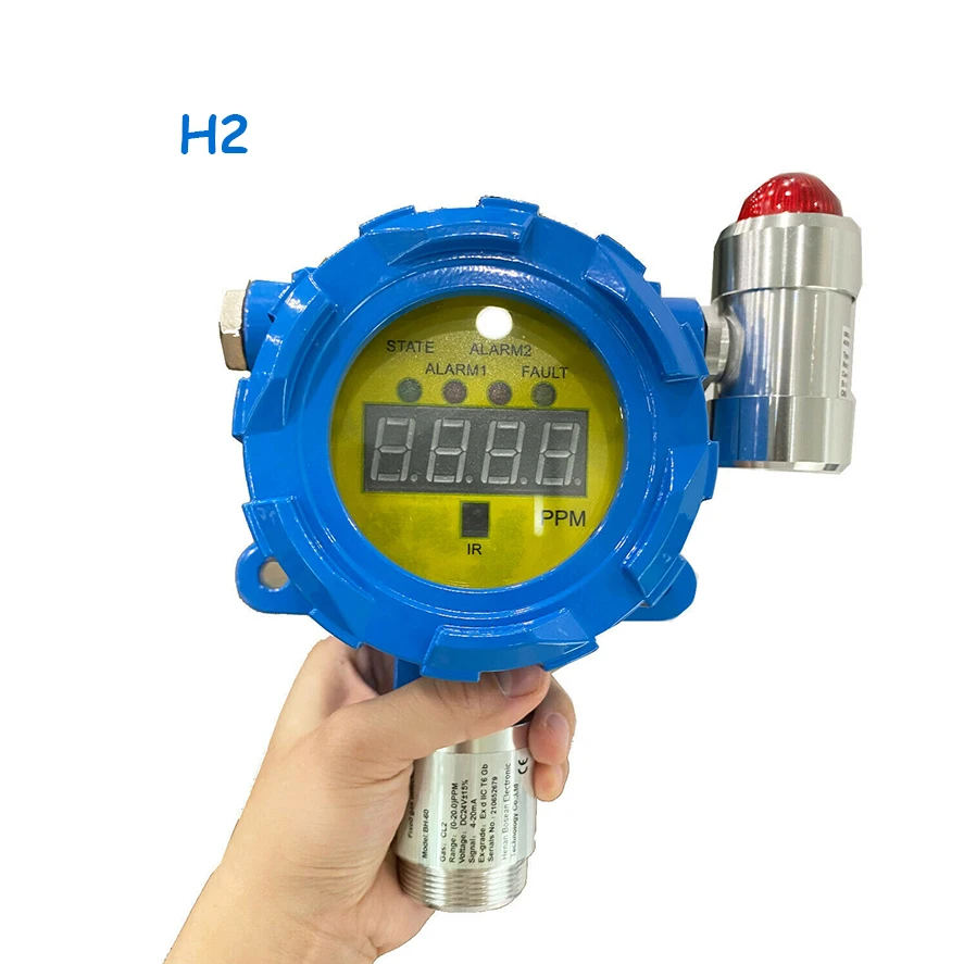 H2 Fixed Gas Detector Hydrogen Monitor with Range 0 to 1000ppm Resolution 1ppm