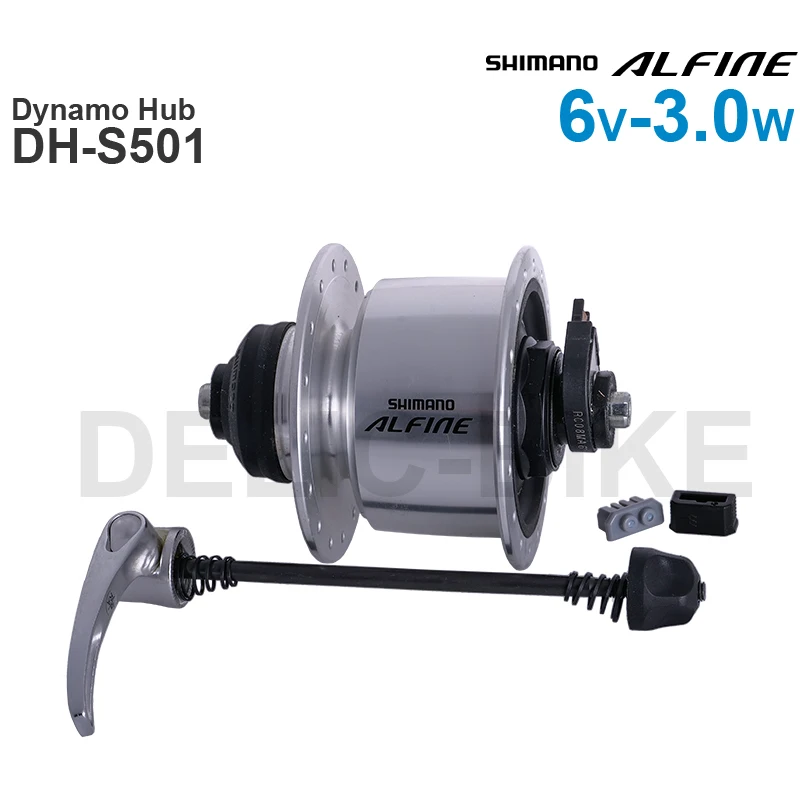 SHIMANO ALFINE - Hub Dynamo - Disc Brake  DH-S501 - CENTER LOCK - 3.0 W - Quick Release Original Parts