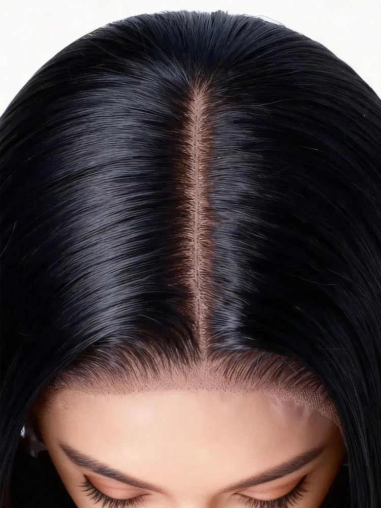 

﻿30 40 Inch Natural Black 300% Density Glueless 13x4 Lace Front Wig for Women Bone Straight Human Hair Wig 13x6 HD Lace Frontal Wig Malaysia Remy Hair