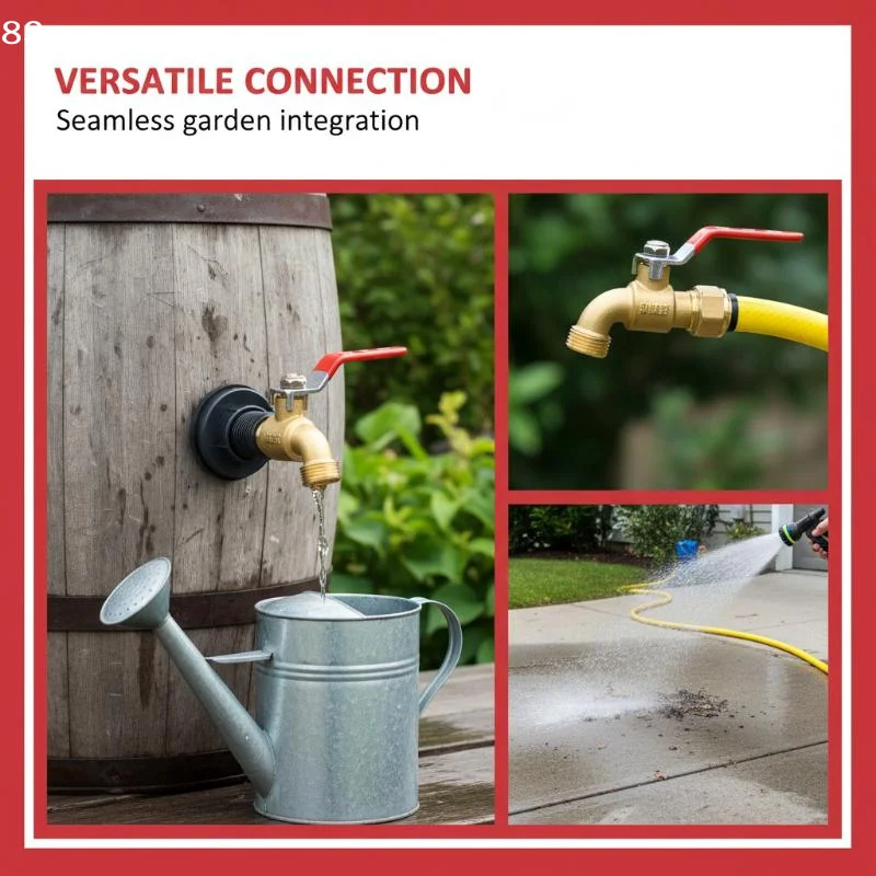 

1 Set PVC Rain Barrel Spigot Kit Copper Alloy Faucet With Partition Accessories For Aquarium And Livestock Drainage Adapter