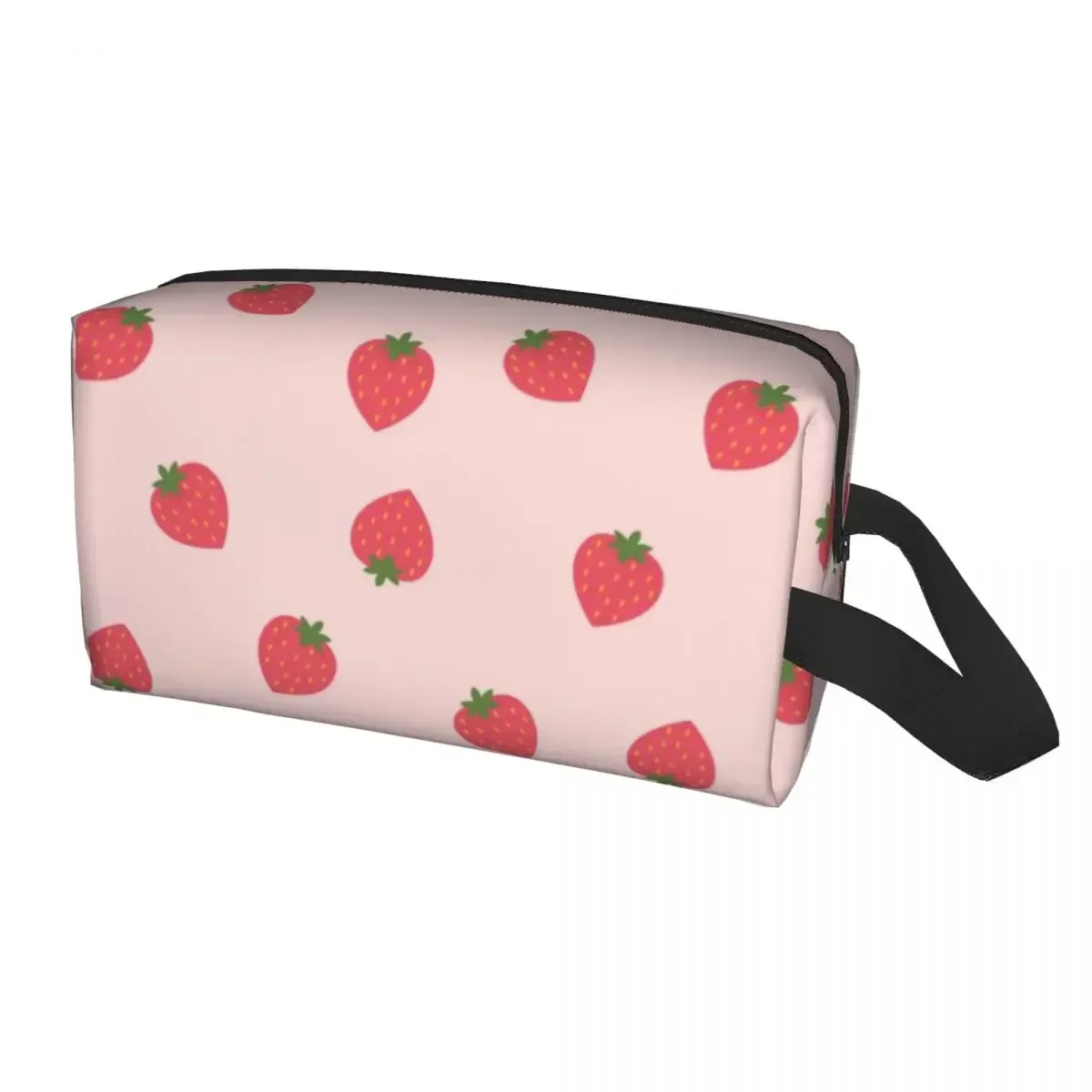 Travel Strawberry Fields Toiletry Bag Portable Strawberries Pattern Cosmetic Makeup Organizer Women Beauty Storage Dopp Kit Case