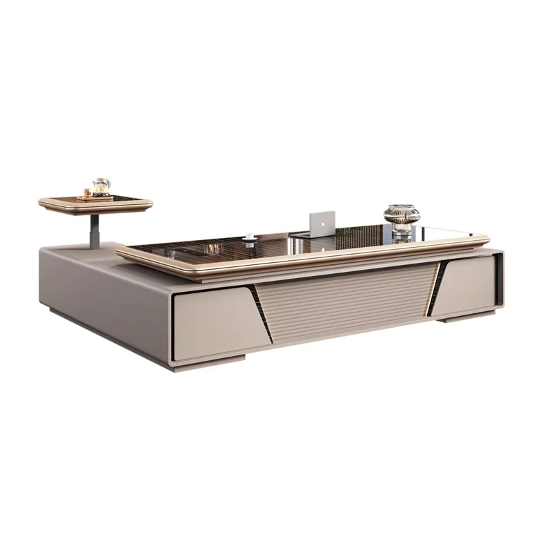 

Lifting light luxury boss table office table and chair combination simple leadership office furniture manager