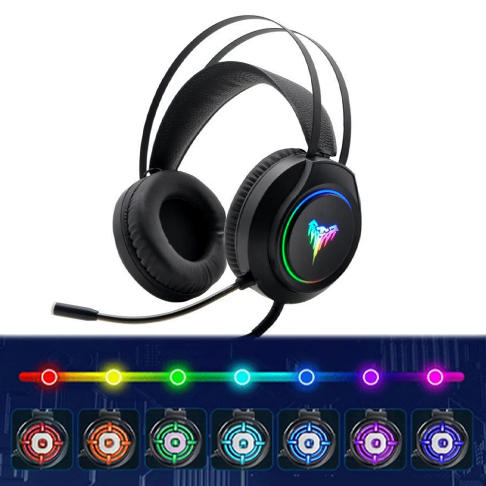 Gaming Headset RGB Light Over Ear Headphones Gaming Headphones for PS4/PC/Laptop