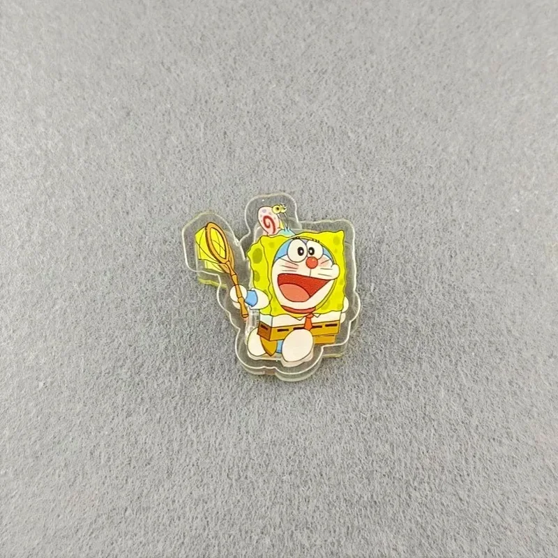 Папка с зажимом для переплета Doraemon, кавайная офисная папка, аксессуары для переплета, акриловый канцелярский зажим для школьных канцелярских принадлежностей