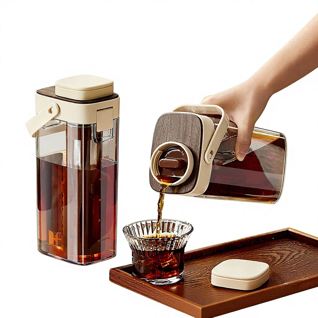 Large Capacity Coffee Cold Brew Pot Cold Brew Fruit Tea Household Kettle Beverage Food Grade Brew Cup