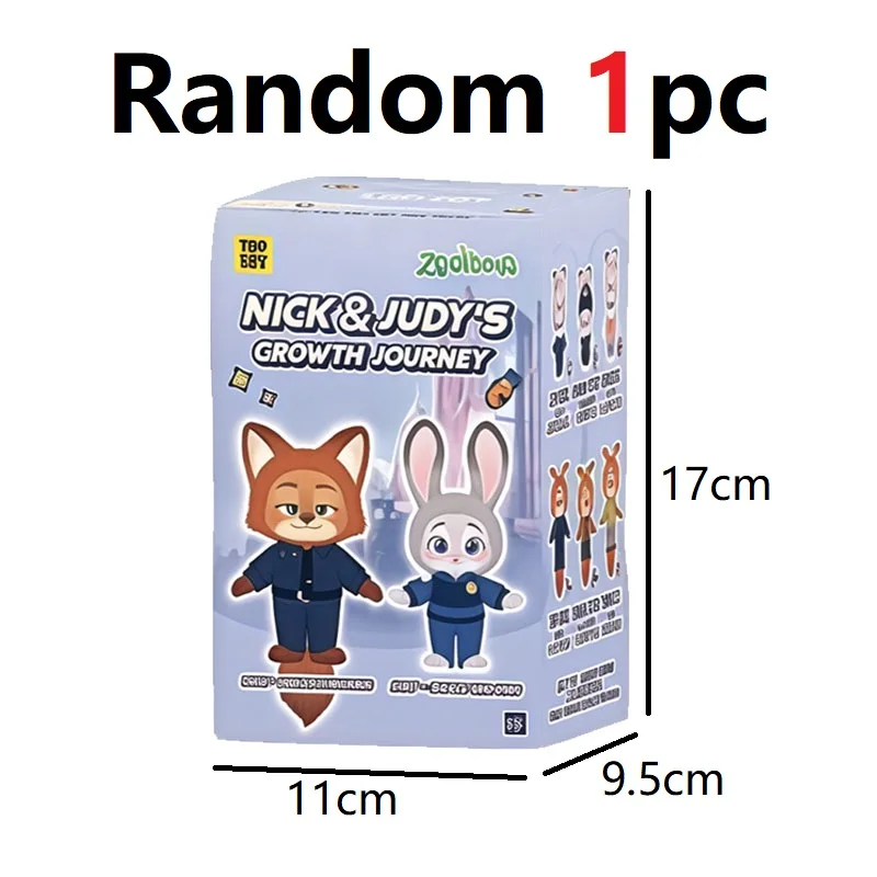 Disney Zootopia2 Sheriff Nick en Judy Growth Journey Series Blind Box Toy Collectible Gift Kerstmis en Nieuwjaar voor kinderen