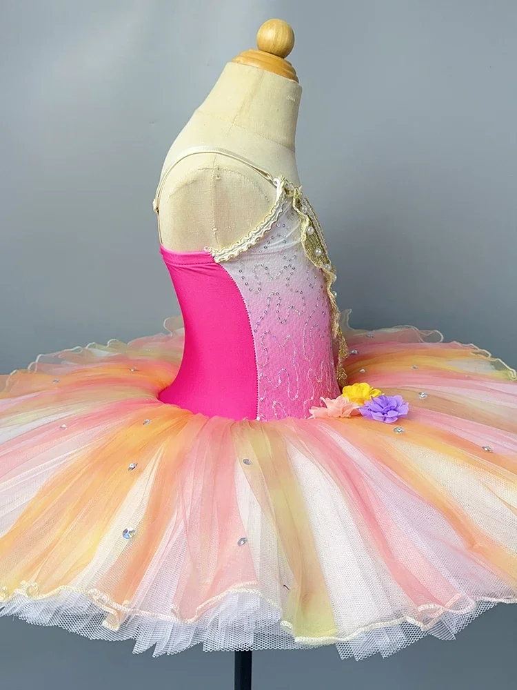 Tutu di balletto professionale per ragazze Ragazze Gonna da balletto in tulle colorato rosa Ballerine Costumi da donna Abiti da ballo per adulti