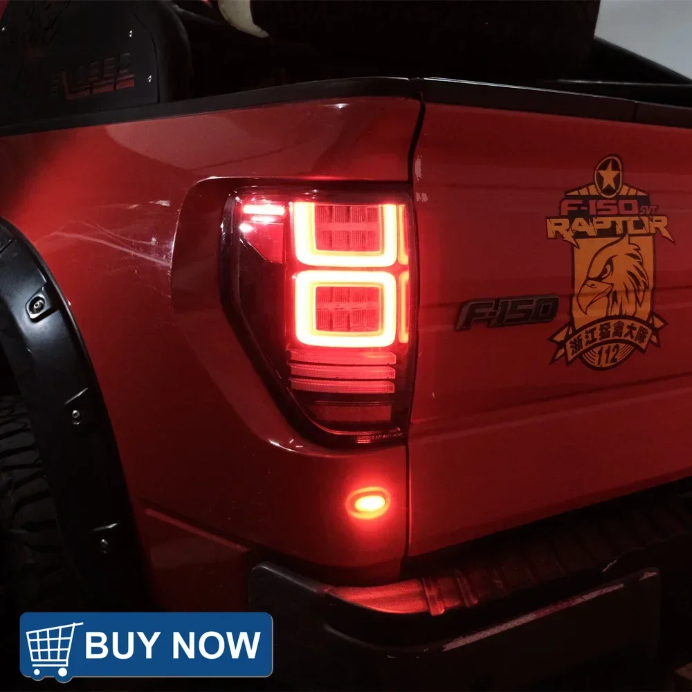 

Авто задние фонари для Ford Raptor F150 2009-2014, светодиодные задние фонари автомобиля в сборе, обновление, аксессуары для мигающего сигнала