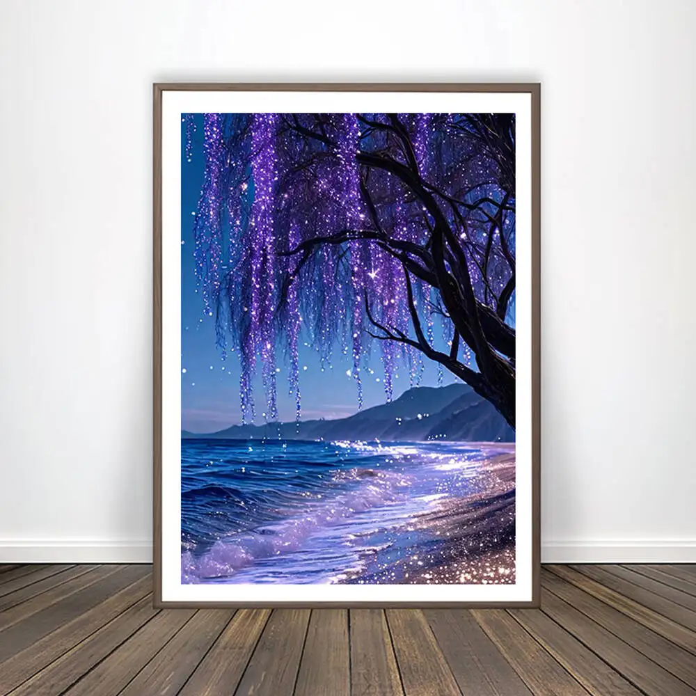 Landscape Diamond Paintings Tree Handmade Round Diamond Mosa