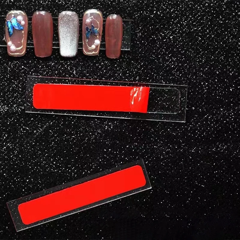 1sheet Double Sided Nail Art Adhesive Tape For False Tips Nail Art Display Creative Design Nail Stickers Nail Shop Nail Work