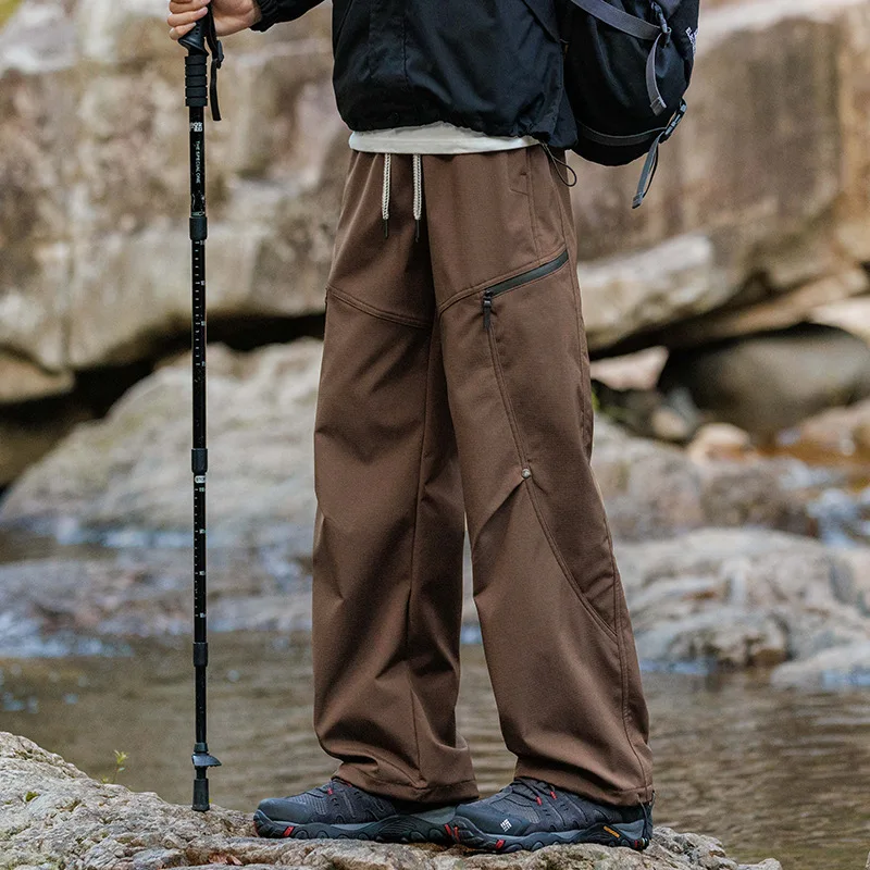 

Мужские повседневные брюки-карго, мешковатые прямые удобные брюки с эластичной резинкой на талии, уличная мужская брюки