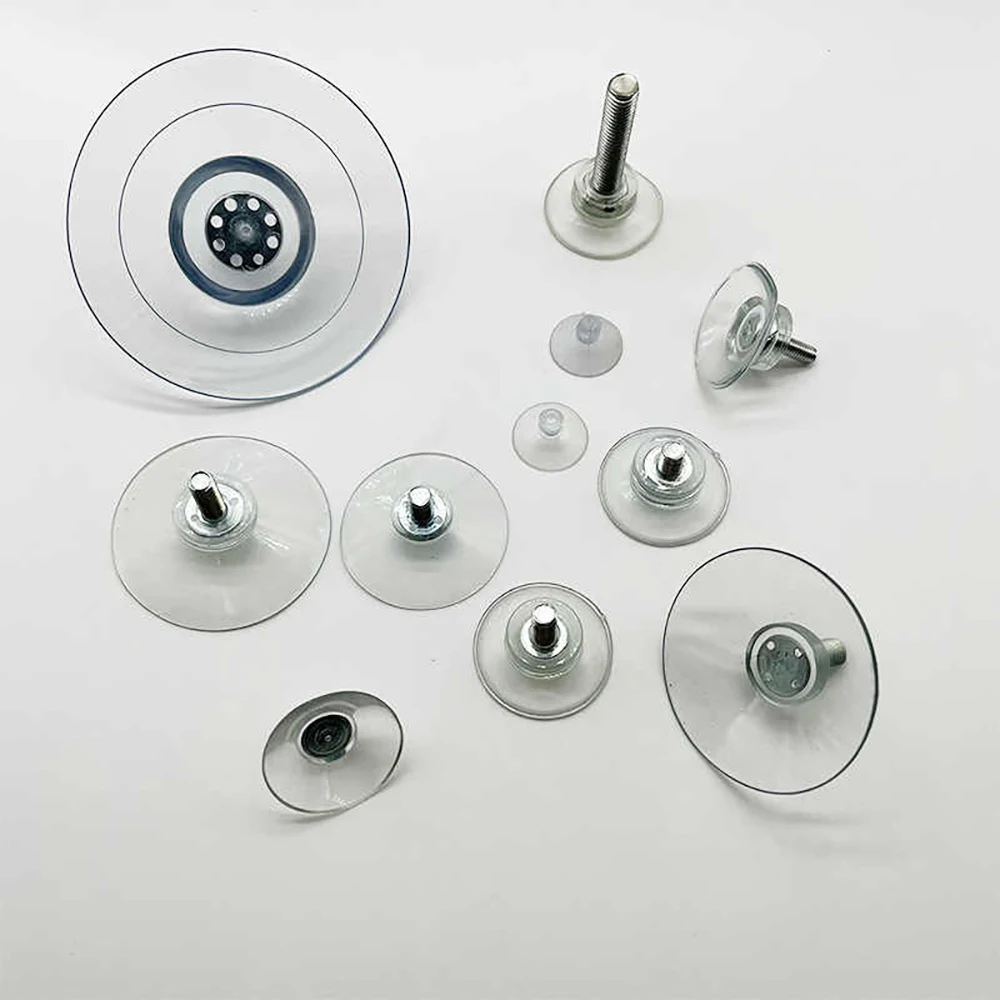 PVC Round Clear Sucker Glass/Screw Suction Cup Soft Anti Slip Pads Non Adhesive Bumpers Pad  Pad For Table Glass Top image 6