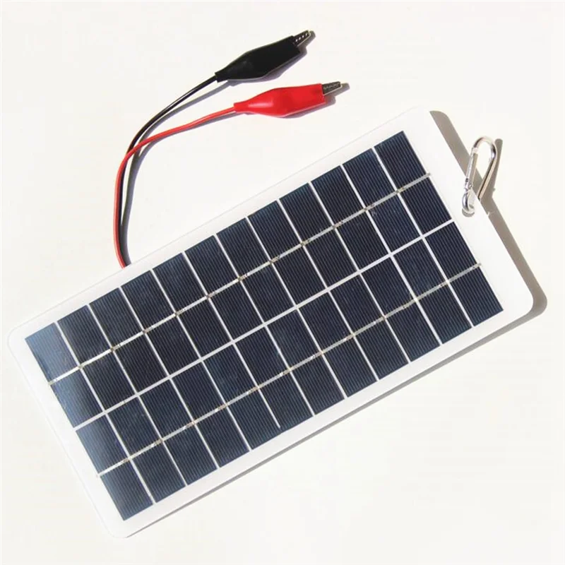 -MEOF 5W 12V Pannello solare Pannelli in polisilicio Caricabatteria solare esterno Pannello solare portatile per caricabatterie per telefoni cellulari