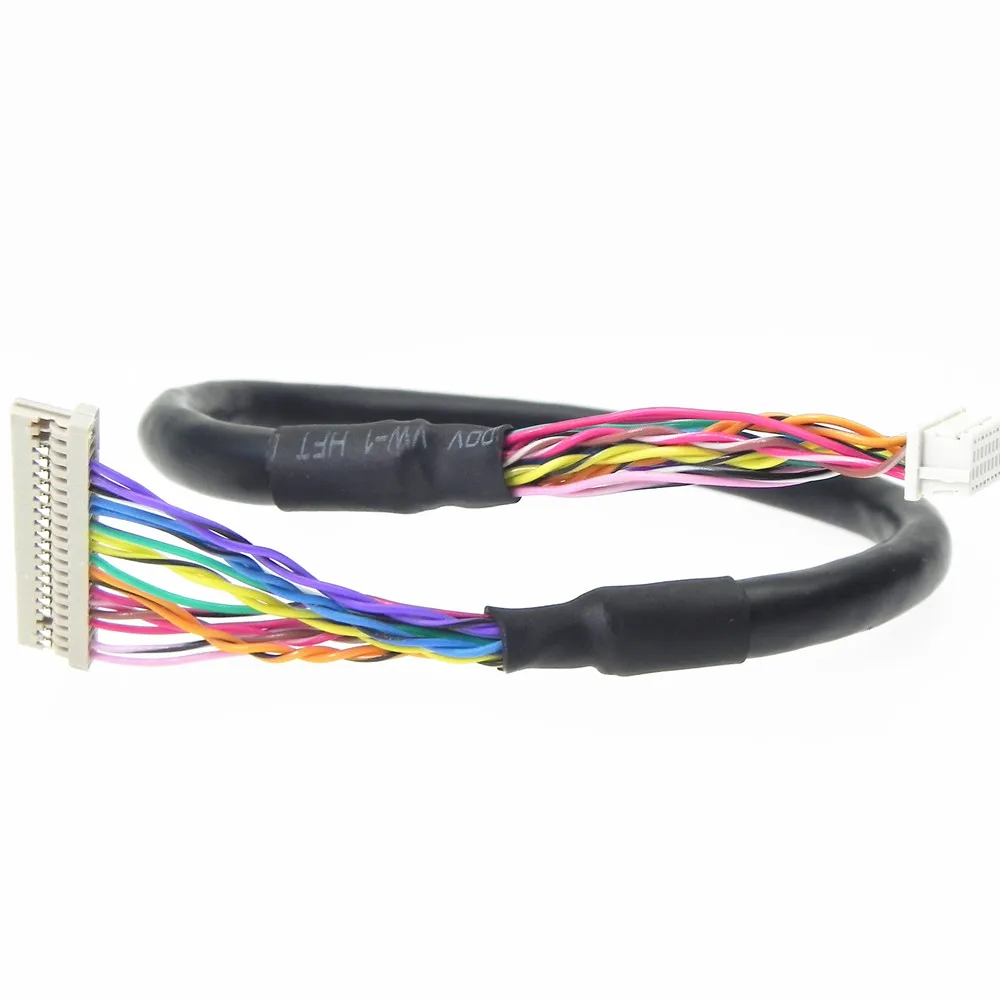20Pin LCD Display LVDS Cable Assembly DF14-20DS-1.25C to DF20-20DS-1C Durable Data Connection for Electronics