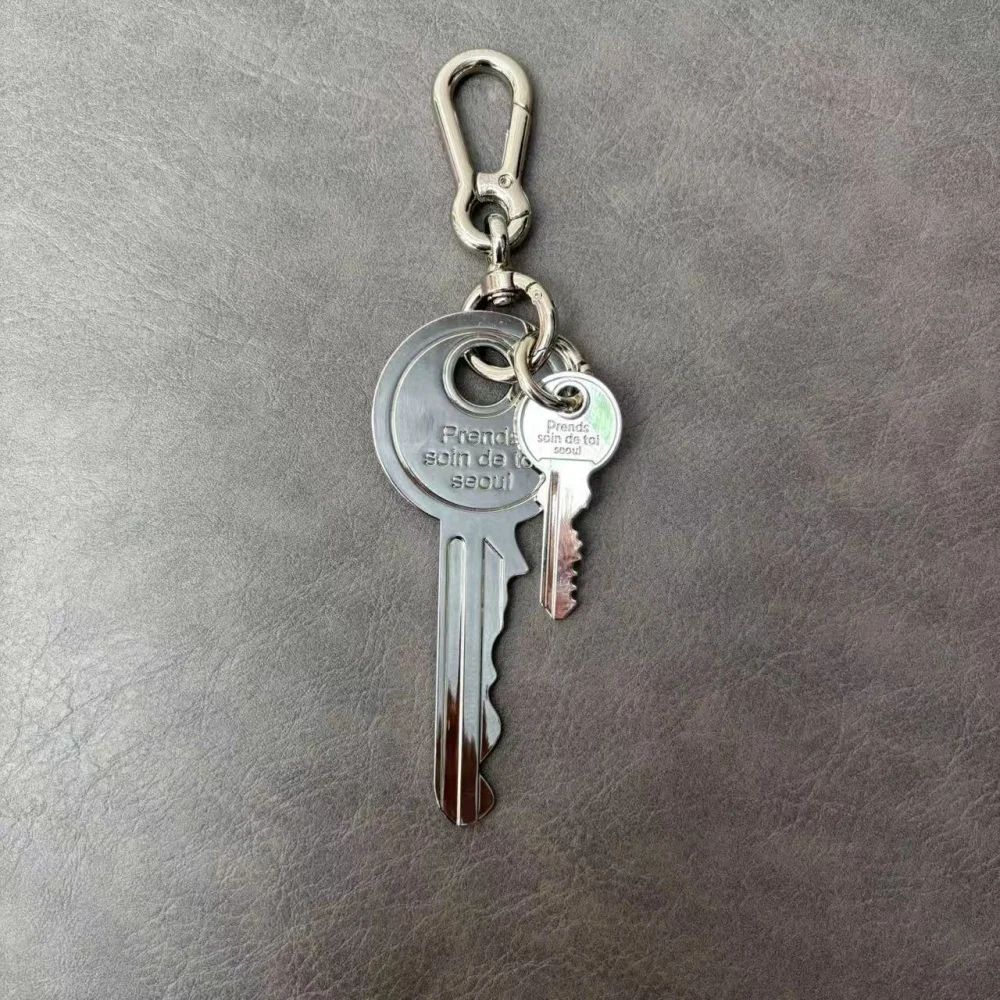 Y2K Original niche Design Punk Zinc Alloy Keychain Mirror Comb Bag Pendant Handbag Handmade Jewelry Belt Decoration Couple Gift