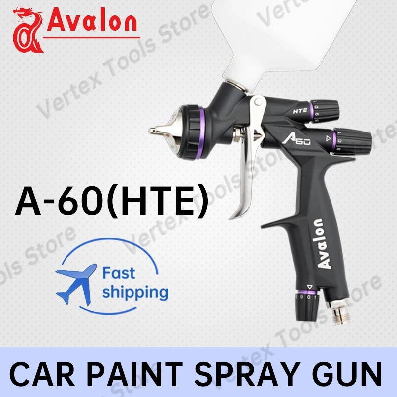 Avalon A60 HTE 1.3mm Gravity Feed Spray Gun High Atomization Pneumatic Air Tool for Car Auto Body Refinish Clearcoat Furniture