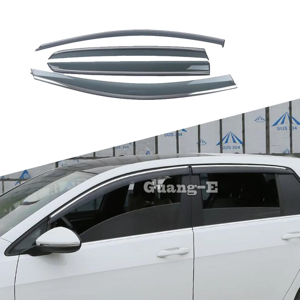 

For VW Volkswagen Golf7 Golf 7 2014 2015 2016 2017 2018 Plastic Awnings & Shelters Window Wind Visor Rain/Sun Guard Vent Panel
