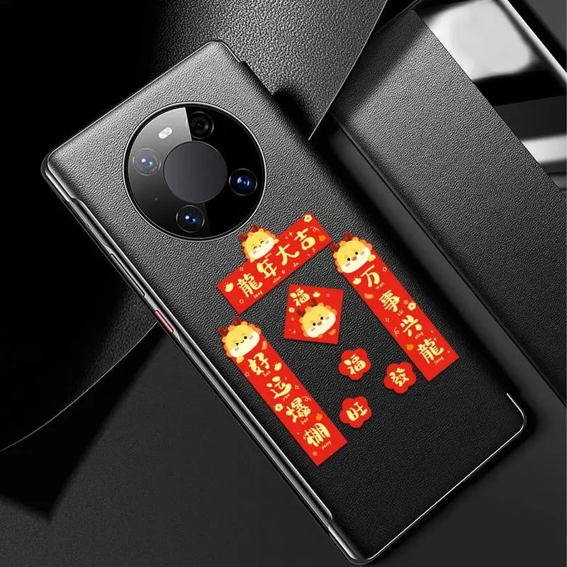 Neujahr Mini Couplets dekorative Couplet mit Mustern und Texten niedlichen Tür aufkleber DIY Mini Couplet spurlose Mini-Aufkleber