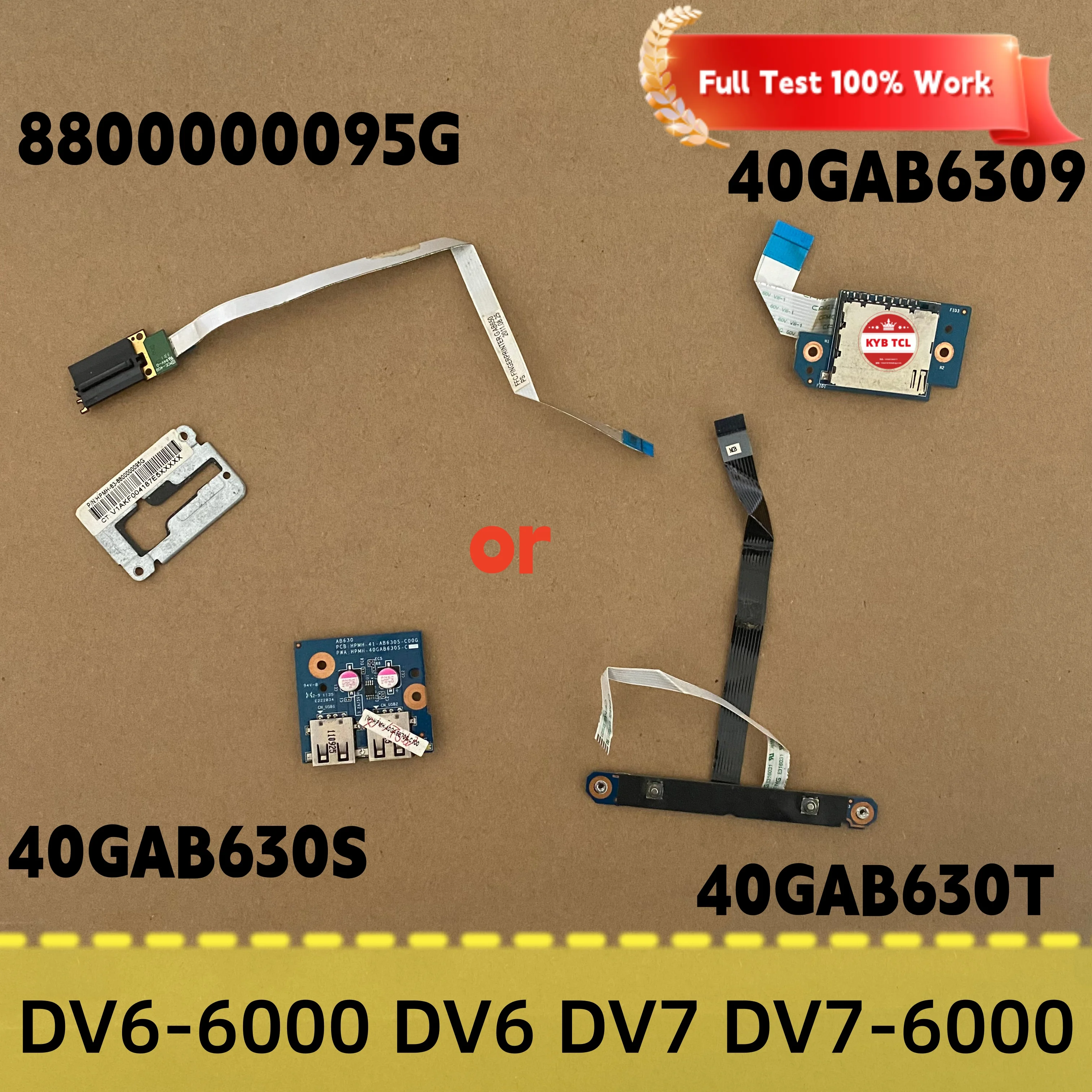 40GAB630S 40GAB630T 40GAB6309 8800000095G USB-плата с сенсорной панелью, кнопкой мыши, платой для чтения SD-карт и сканером отпечатков пальцев для HP Pavilion DV6-6000 DV7-6000 DV6