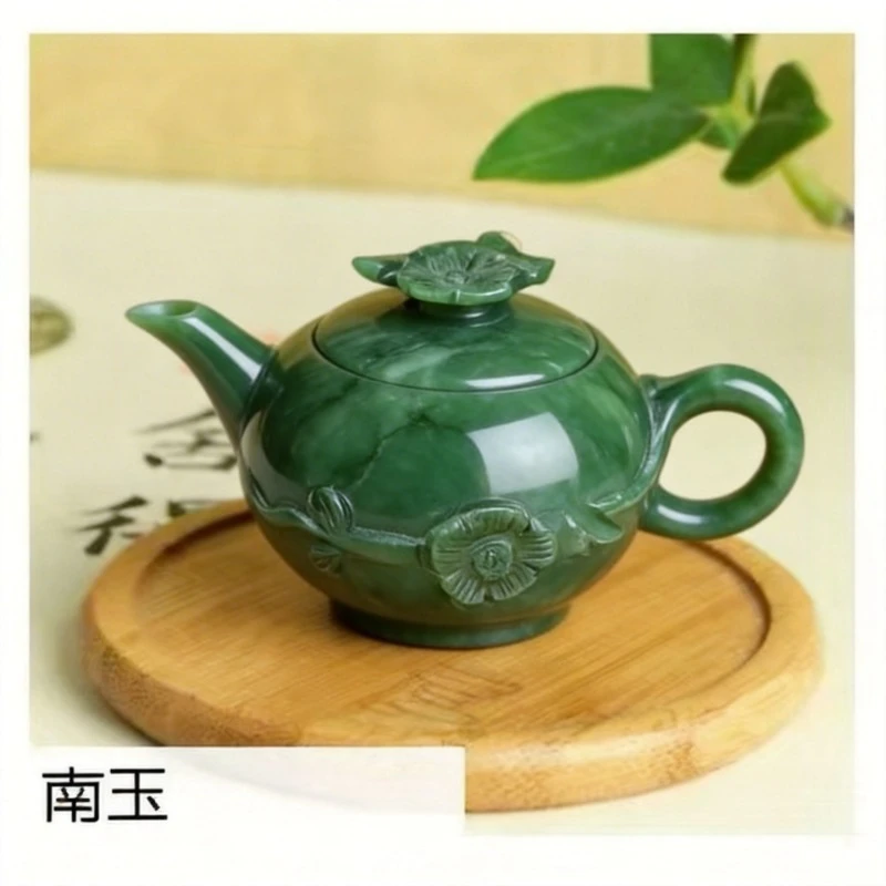 Xi Shang Mei Zhao Ink Jade Kung Fu Tea Set Natural Raw Stone Teapot Authentic
